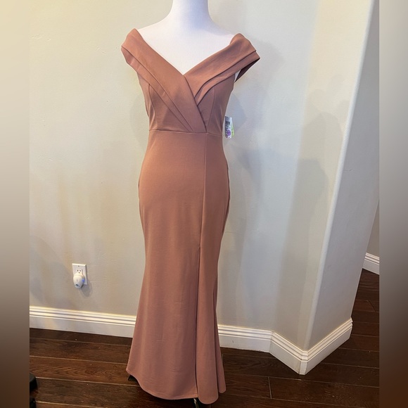 Mauve rose maxi dress formal black tie - Picture 1 of 3
